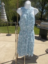 NWOT ANN TAYLOR LOFT CUTE LT BLUE FLORAL PRINT DRESS 6