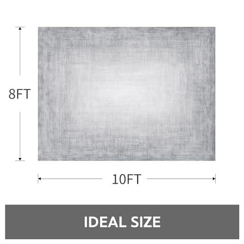 8x10 Area Rugs for Living Room, Machine Washable Non Slip Area 8' x 10' Grey - Picture 2 of 6