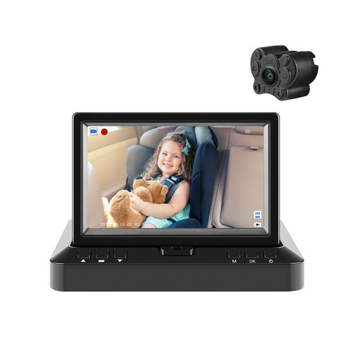 4.3"Car Mirror Back Seat Night Vision Camera Baby Monitor with Car DVR Dash Cam - Bild 1 von 13