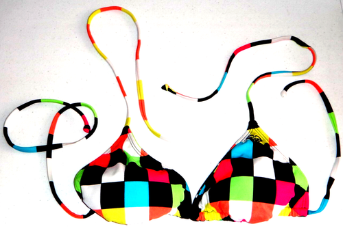 ROXY CONJUNTO DE 2 PIEZAS Parte Inferior de Natación y Sujetador REVERSIBLE Top Bikini Traje de Baño Colorido Talla L - Imagen 3 de 7