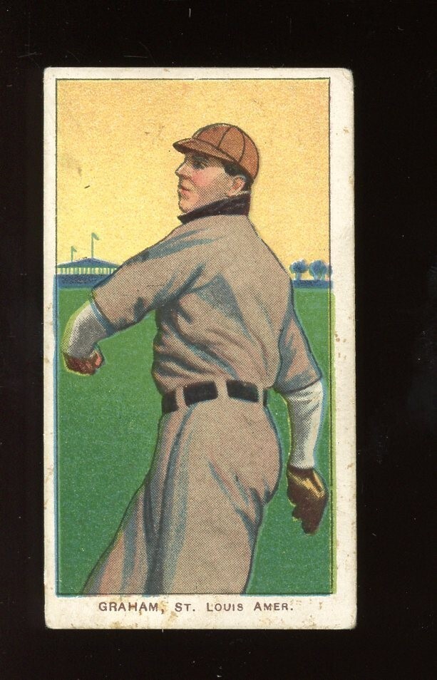 1909 T206 Baseball #191 Bill Graham (St. Louis) Polar Bear VG *e1