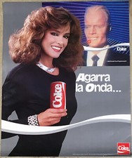 ORIGINAL RETRO  '87 COCA~COLA MAX HEADROOM Agarra la Onda..Catch the Wave POSTER
