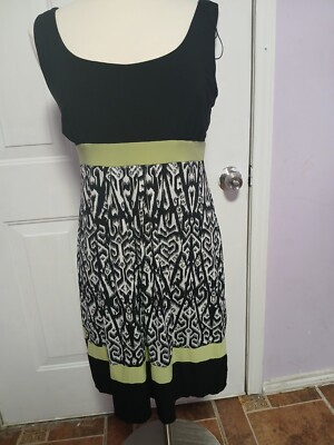 black white and lime green dress SCARLETT Color:AZ002