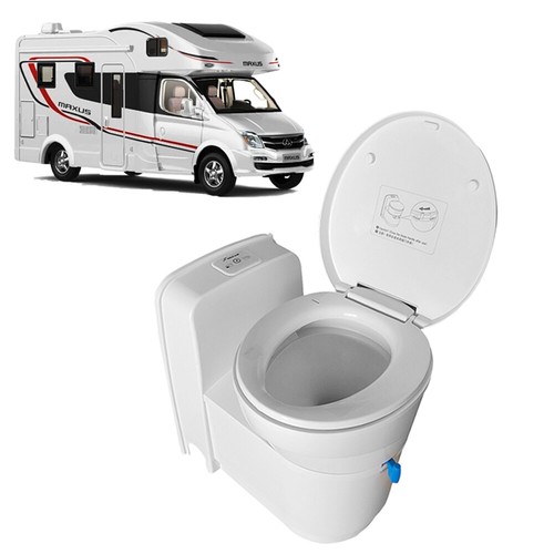 RV Toilet 3J-W5000 - Compact, Hygienic, Rotating Bowl, 17.2L Tank, Carava - Picture 14 of 15