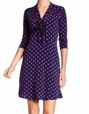 Leota Women's Wrinkle-free 3/4 Sleeve Midi  Dress, Size XS SALE