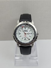 Vintage Timex Reef Gear Indiglo Alarm WR50M White Dial Men Y2K Watch New Battery