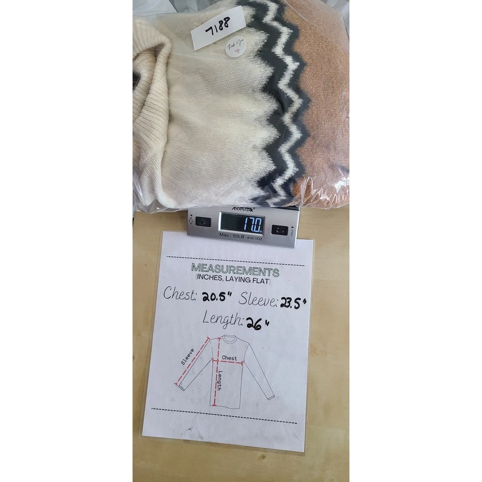 Suéter Nordic FairIsle para mujer tejido de lana grande Ann Taylor Heritage Foto 4 de 4