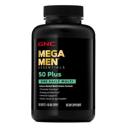 GNC Mega Men Essentials 50-Plus One Daily Multivitamin, 150 Tablets