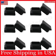 , 2 Inch 2X2 Square Tube End Cap Plastic Plugs 12 Pack, 2 Inch 2X2 Square Tubing