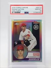 SHOHEI OHTANI 2018 TOPPS CHROME 1983 TOPPS ROOKIE BASEBALL RC PSA 10 Q1977