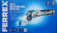 Ferrex Akku Multifunktionswerkzeug 12V + Akku+Ladekabel Multitool Multischleifer