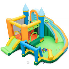 Inflatable Water Slide Kids Blow up Pool Park Climbing Wall Bounce House without