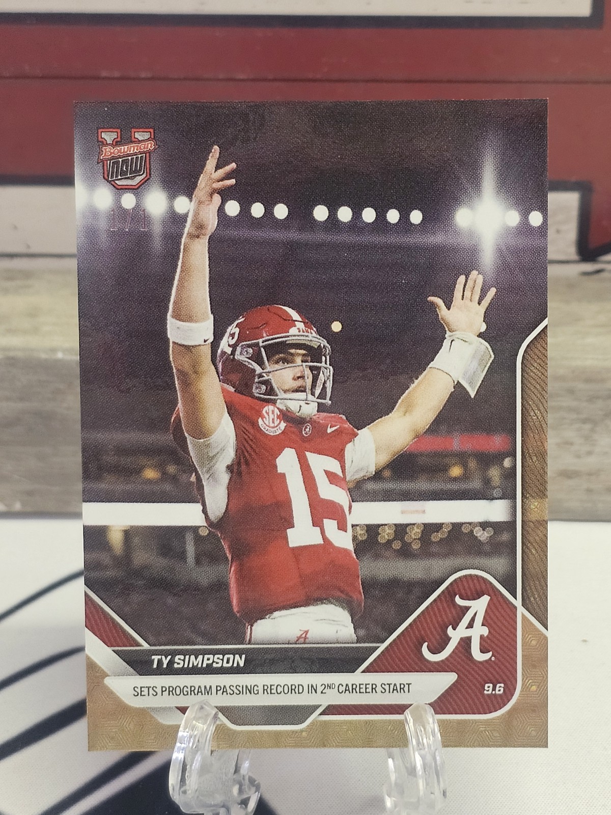 2025 Bowman U Now Football 10 Ty Simpson FoilFractor 1/1