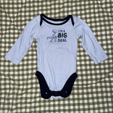 Carter's 2-Piece 0-3M Dinosaur Bodysuit Pants Set Blue/Navy Long Sleeve