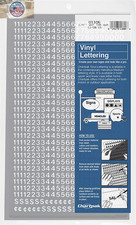 Self-Adhesive Vinyl Numbers, 1/4 Inch High, White, 718 per Pack 01106 