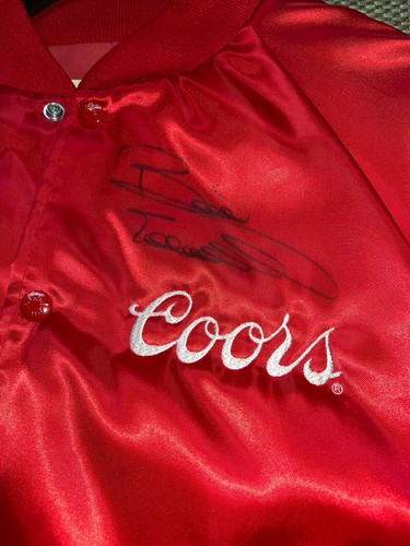 80s Collectable Signed Bill Elliott Coors Nascar Daytona Satin Jacket Never Worn - Picture 1 of 17
