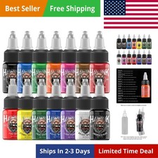 Tattoo Ink Set 1/2 oz 15ml Tattoo Supply 14 Colors Pigment Kit Ink TI203-15-14