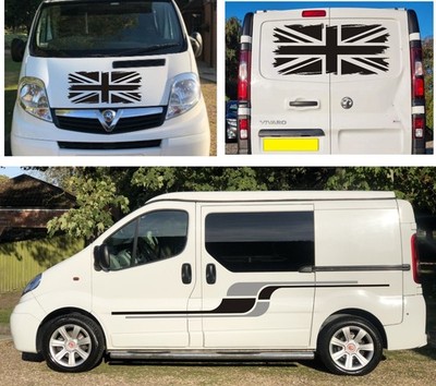 2x Vollständige Fahrzeuggrafik Kompatibel mit Vivaro Wohnmobil Camper Van Aufkleber V33