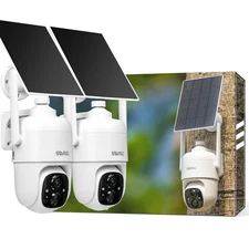 2CQ1 AI 2K Solar Security Camera Wireless Outdoor, Battery Powered,Two Way Au...