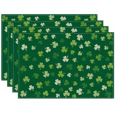 Trendy Green Shamrocks Placemats - Ultimate Dining Experience for Celebrations