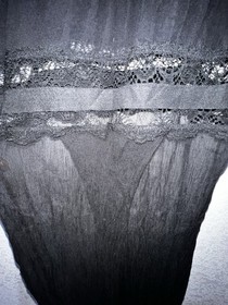 La Perla Black Label Silk Black Lace Long Nightly Sexy Lingerie Dress Sleep 1 XS