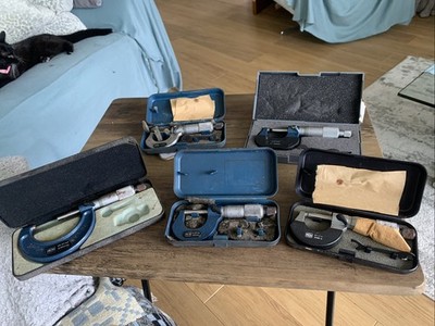 RESTPOSTEN Moore und Wright Mikrometer Sets VINTAGE Maschinist Werkzeuge X5
