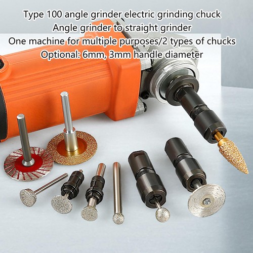 Angle Grinder Modified Adapter To Straight Grinder Chuck With A 6mm To 3mm Chuck - Picture 5 of 15