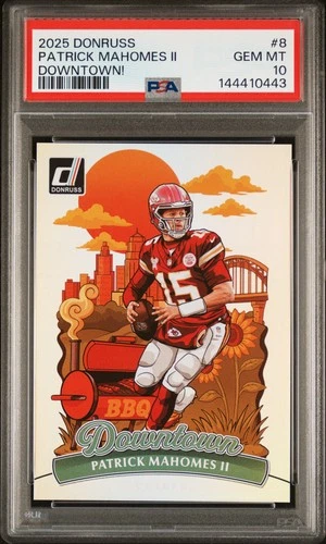 2025 PANINI DONRUSS DOWNTOWN! #8 PATRICK MAHOMES II PSA 10
