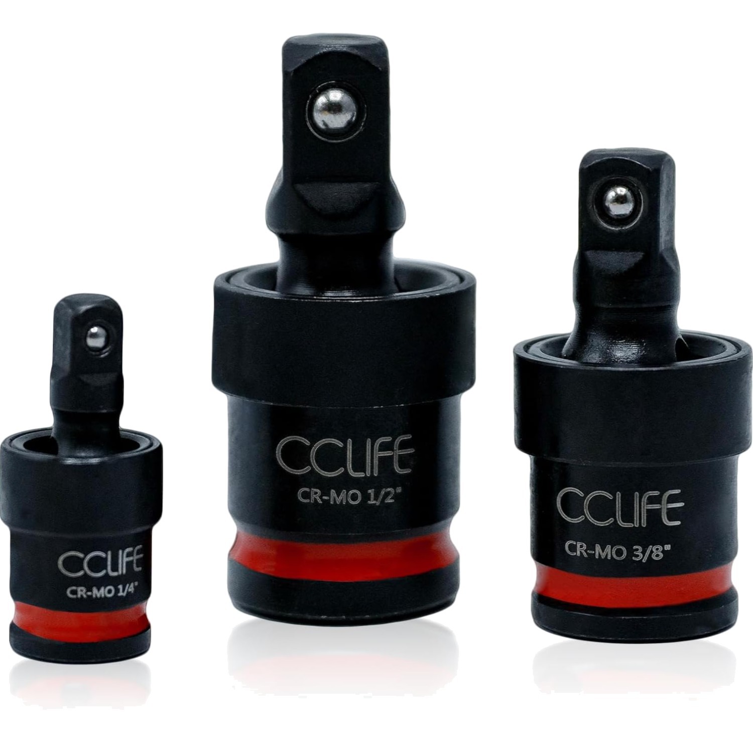 Douille cardan set 3pcs 1/4 3/8 1/2 pour débloquer les vis inaccessibles