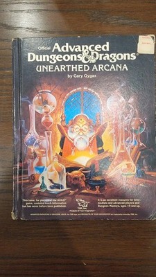 AD&D Unearthed Arcana Gygax 1985 TSR 2017 Hardcover Advanced Dungeons Dragons