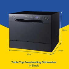 Russell Hobbs Table Top Dishwasher Compact Mini with 6 Place RH6TTDW0D1B
