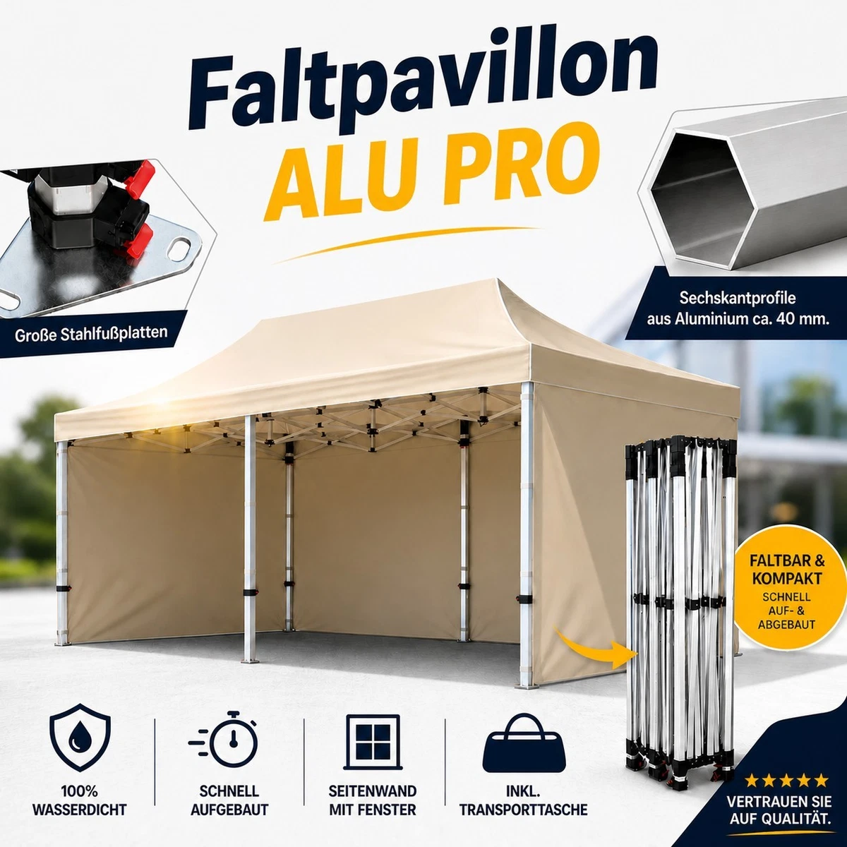 sonnensegel mit seitenwand für wohnwagen 250x240 Wohmobil Vorzelt Camping Gestänge Sonnenschutz Reisevorzelt Busvorzelt 5000mm Wasserfest Aufbau Variante:Freistehend Sonnensegel für moenga Dachzelte Kuschelsack
