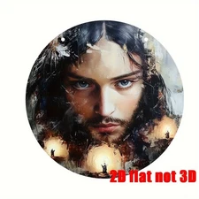 Aluminum Foil Engraved Round Metal Plaque Rustic Wall Art Easter