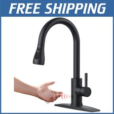 Black Touchless Kitchen Faucet with Pull Down Sprayer