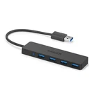 4 Port USB 3.0 Hub 5Gbps Data Transfer Ultra Slim Laptop PC Accessory