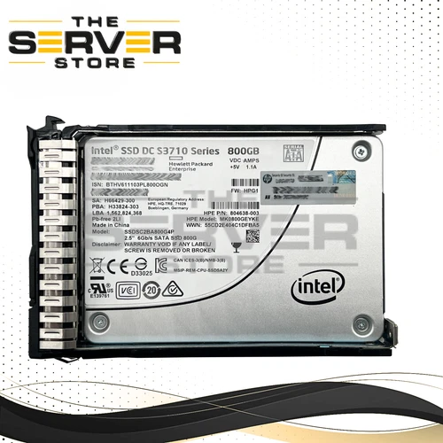HPE 800GB SATA 6G WI SFF SC 2.5" SSD Intel S3710 804671-B21 805389-001
