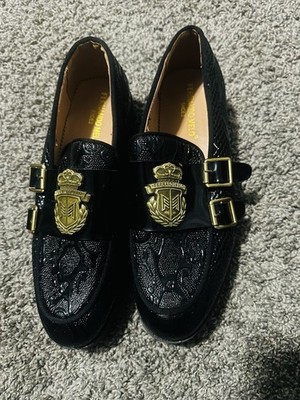 Fernando Melo Shoes Men's Saz 10 Black Leather And Gold