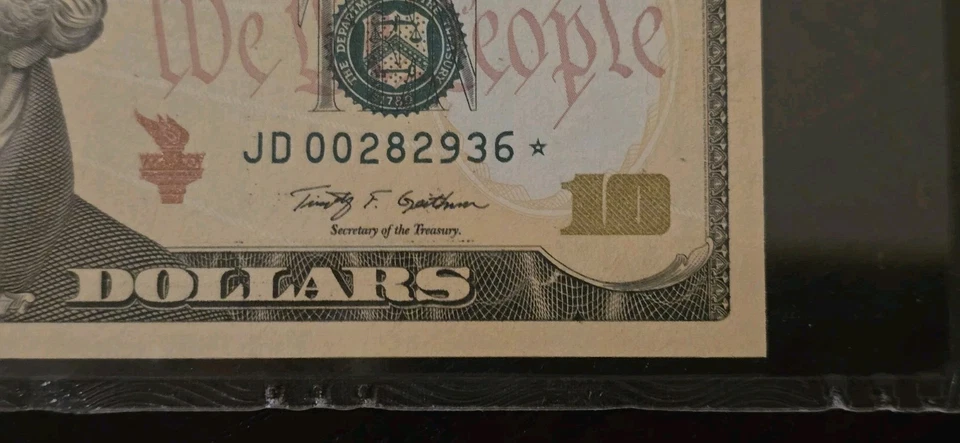 2009 $10 STAR Cleveland Federal Reserve Note Graded PMG 66 Replacement Bill  - Image 2 of 4