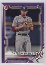 2021 Bowman Draft Purple 210/250 Dustin Saenz #BD-14 0q3