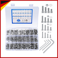 Schrauben Sortiment 557 Teile Edelstahl Muttern Unterlegscheiben ZubehöR Set