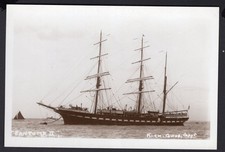 1922 RPPC BY KIRK COWES  -- "FANTOME II" SQUARE RIGGER OWNED BY GUINNESS