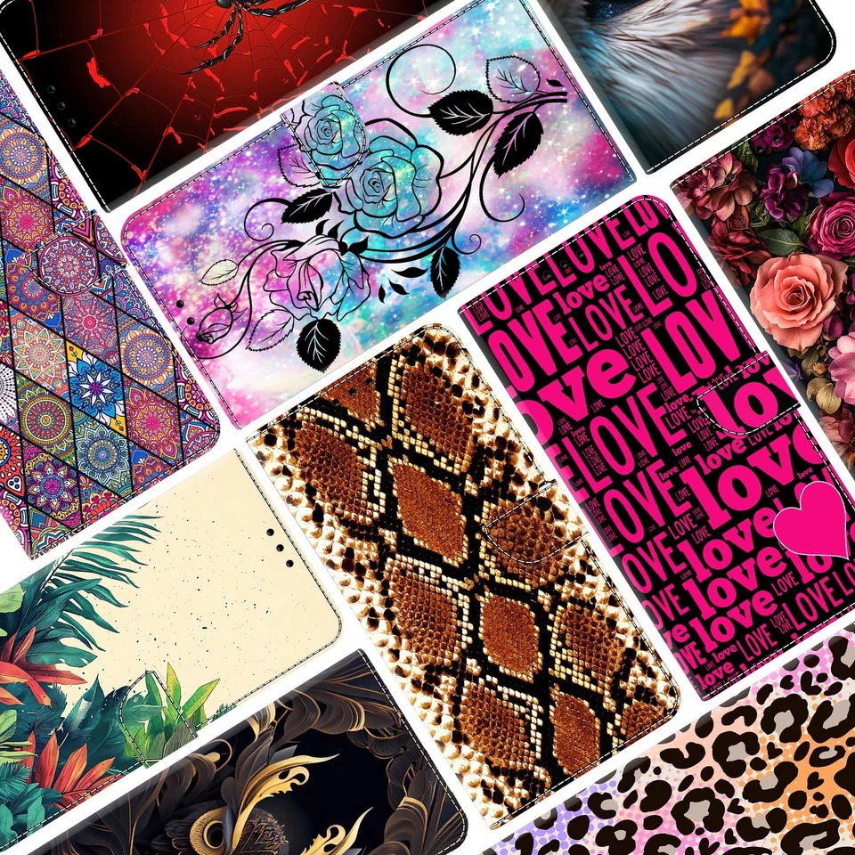 Flower Butterfly Wallet Phone Case for Motorola G04 E15 G35 G24 G84 Edge G G15 - Image 2 of 4