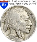 1917 (P) Buffalo Nickel 5c - FINE/VERY FINE (F/VF)
