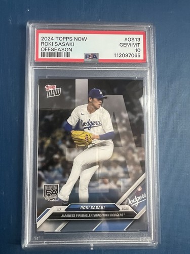 2024 Roki Sasaki Topps Now Offseason RC #OS13 PSA 10 Gem Mint
