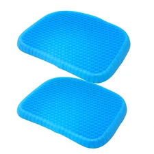 2-Pack Honeycomb Gel Seat Cushion 14x12 Double Thick Non-Slip Cover Breathable
