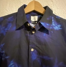 PAUL SMITH Mens Ls Tailored Fit Shirt in Navy RRP £140 Size:Small