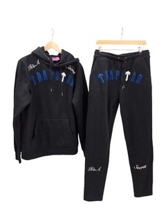 TRAPSTAR Men's UK Size L Black 2 Piece Lounge Activewear Tracksuit Set Pre Loved