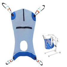 Full Body Patient Lift Sling Commode Opening, Patient Lift Medical Sling for