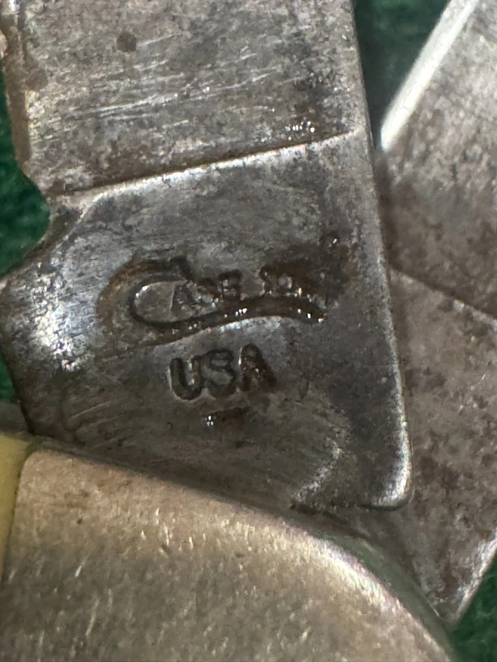 Cuchillo de ganadero mediano vintage Case XX USA 3318 CV - Delrin amarillo 1965-69 Foto 2 de 4