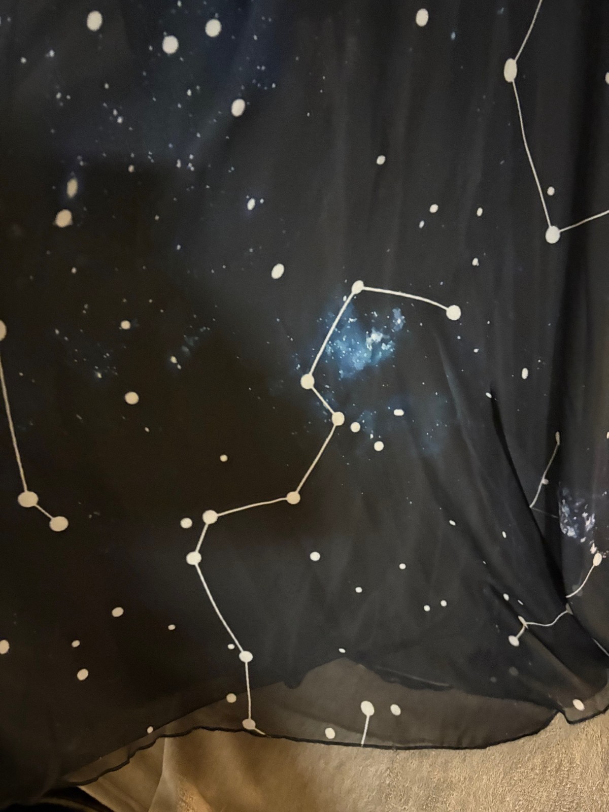 Costurero Real Constellation Pattern Chiffon Maxi… - image 5